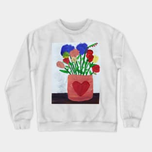 Flower Bouquet Painting Crewneck Sweatshirt